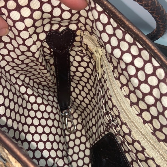 Auth Unique Brighton Straw & Leather Bucket Purse - Picture 10 of 14